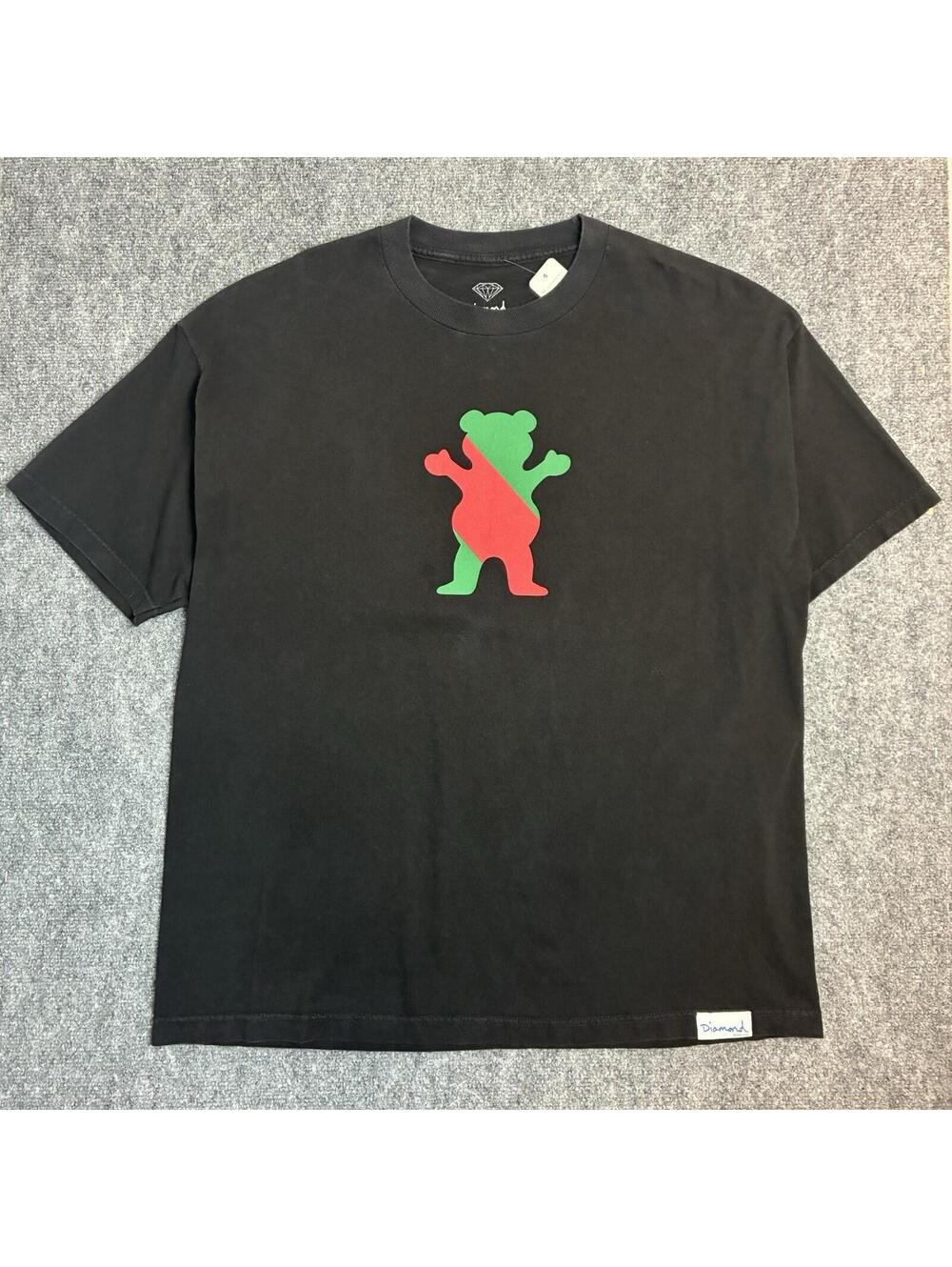 Diamond Supply Co X Grizzly Grip tape Bear Graphic Tee